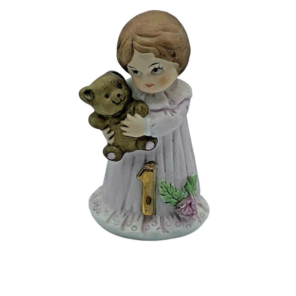 Growing Up Girls 1st Birthday 1980s Figurine Vintage Enesco